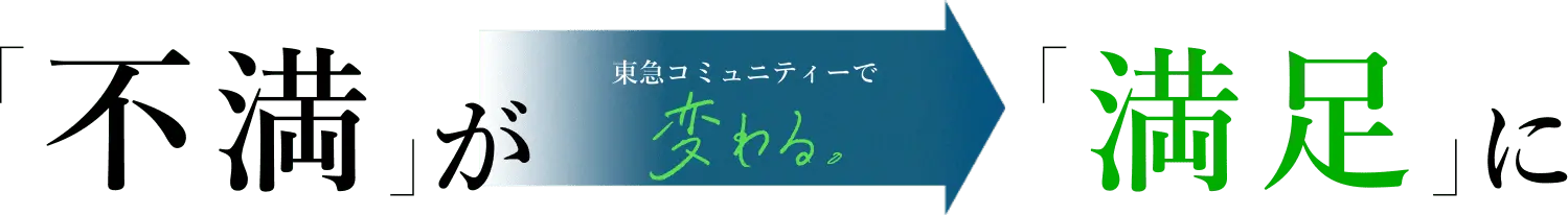 「不満」が「満足」に変わる